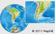 Physical Location Map of Chascomus, within the entire country