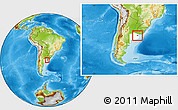 Physical Location Map of Chascomus, highlighted parent region, within the entire country
