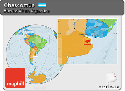 Political Location Map of Chascomus