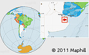 Political Location Map of Chascomus, highlighted country