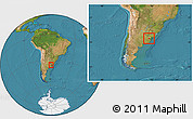 Satellite Location Map of Chascomus, within the entire country