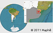 Satellite Location Map of Chascomus, highlighted country, highlighted parent region
