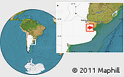 Satellite Location Map of Chascomus, highlighted country