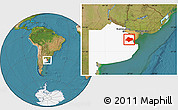 Satellite Location Map of Chascomus, highlighted parent region