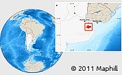 Shaded Relief Location Map of Chascomus, highlighted country