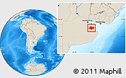 Shaded Relief Location Map of Chascomus