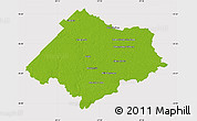 Physical Map of Chascomus, cropped outside