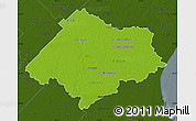 Physical Map of Chascomus, darken