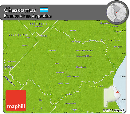 Physical Map of Chascomus