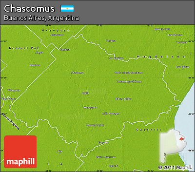 Physical Map of Chascomus