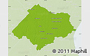Physical Map of Chascomus, lighten