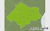 Physical Map of Chascomus, semi-desaturated