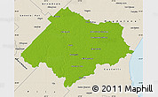 Physical Map of Chascomus, shaded relief outside