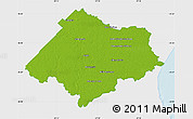Physical Map of Chascomus, single color outside