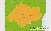 Political Map of Chascomus, physical outside