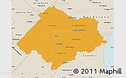 Political Map of Chascomus, shaded relief outside