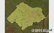 Satellite Map of Chascomus, darken