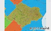 Satellite Map of Chascomus, political outside