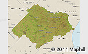 Satellite Map of Chascomus, shaded relief outside