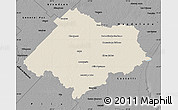 Shaded Relief Map of Chascomus, darken, desaturated