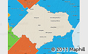 Shaded Relief Map of Chascomus, political outside