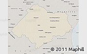 Shaded Relief Map of Chascomus, semi-desaturated