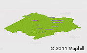 Physical Panoramic Map of Chascomus, cropped outside