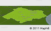 Physical Panoramic Map of Chascomus, darken