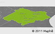 Physical Panoramic Map of Chascomus, desaturated