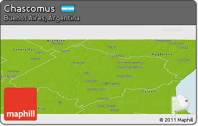 Physical Panoramic Map of Chascomus