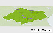 Physical Panoramic Map of Chascomus, lighten