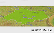 Physical Panoramic Map of Chascomus, satellite outside