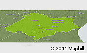 Physical Panoramic Map of Chascomus, semi-desaturated