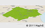 Physical Panoramic Map of Chascomus, shaded relief outside