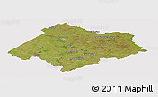 Satellite Panoramic Map of Chascomus, cropped outside
