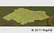 Satellite Panoramic Map of Chascomus, darken
