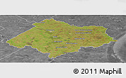 Satellite Panoramic Map of Chascomus, desaturated
