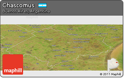Satellite Panoramic Map of Chascomus