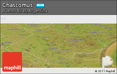 Satellite Panoramic Map of Chascomus