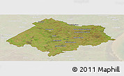 Satellite Panoramic Map of Chascomus, lighten