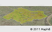 Satellite Panoramic Map of Chascomus, semi-desaturated