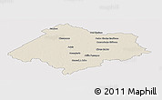 Shaded Relief Panoramic Map of Chascomus, cropped outside