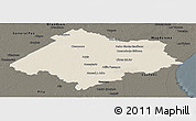 Shaded Relief Panoramic Map of Chascomus, darken