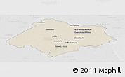 Shaded Relief Panoramic Map of Chascomus, lighten, desaturated