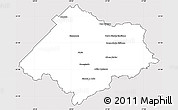 Silver Style Simple Map of Chascomus, cropped outside