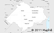 Silver Style Simple Map of Chascomus