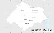 Silver Style Simple Map of Chascomus, single color outside