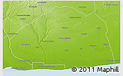 Physical 3D Map of Coronel Dorrego