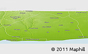 Physical Panoramic Map of Coronel Dorrego