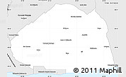 Silver Style Simple Map of Coronel Dorrego